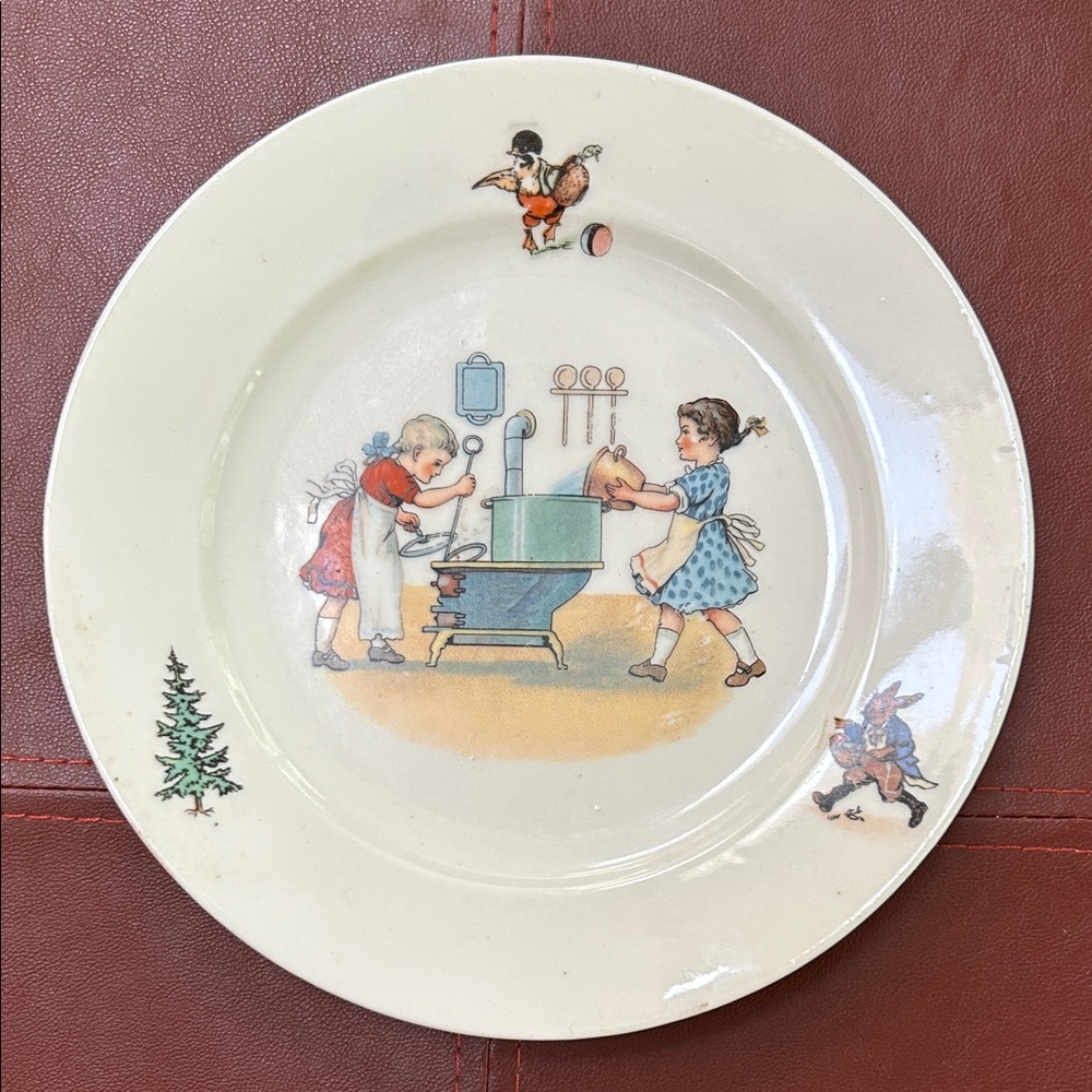 Vintage/Antique Children's Story Plate, original Germany. Collector piece.